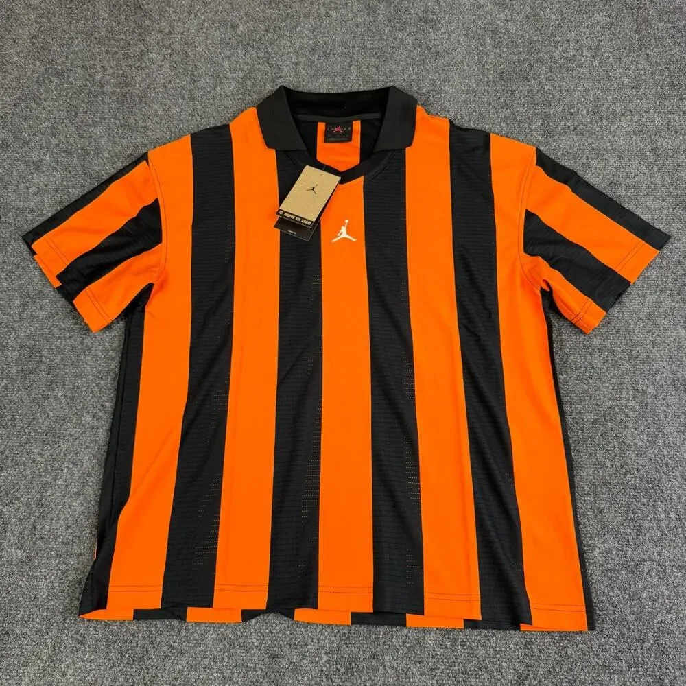 Nike Jordan‎ Brooklyn Collegiate Goalie Shirt Mens Size M Orange HV0107-010 NWT